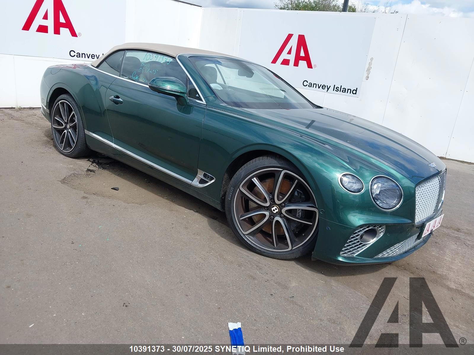 2019 BENTLEY CONTINENTAL GT 5950cc TURBO PETROL/ALCOHOL AUTOMATIC 2 DOOR CONVERTIBLE