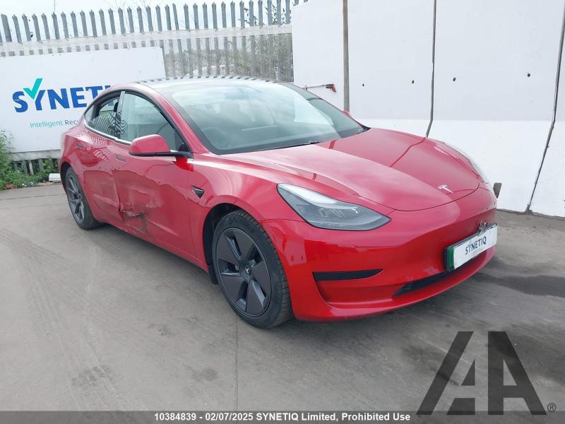 2021 TESLA MODEL 3 STANDARD RANGE ELECTRIC DIRECT DRIVE 5 DOOR HATCHBACK