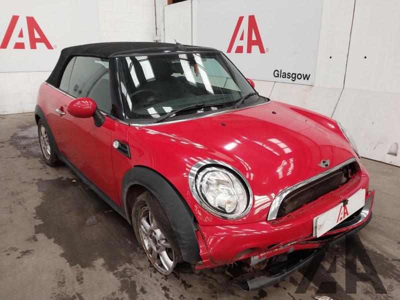 2013 MINI CONVERTIBLE ONE 1598cc PETROL MANUAL 6 Speed 2 DOOR CONVERTIBLE