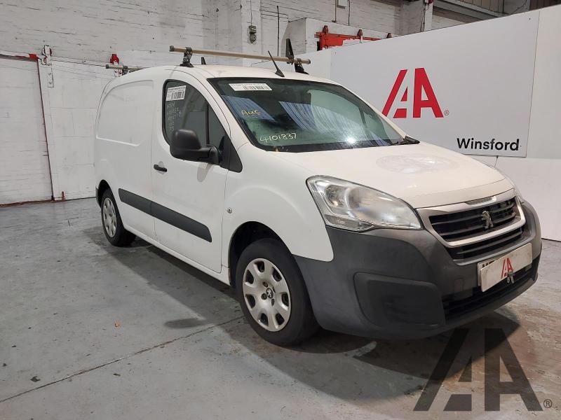 2016 PEUGEOT PARTNER BLUE HDI PROFESSIONAL L1 1560cc TURBO DIESEL MANUAL 5 Speed PANEL VAN