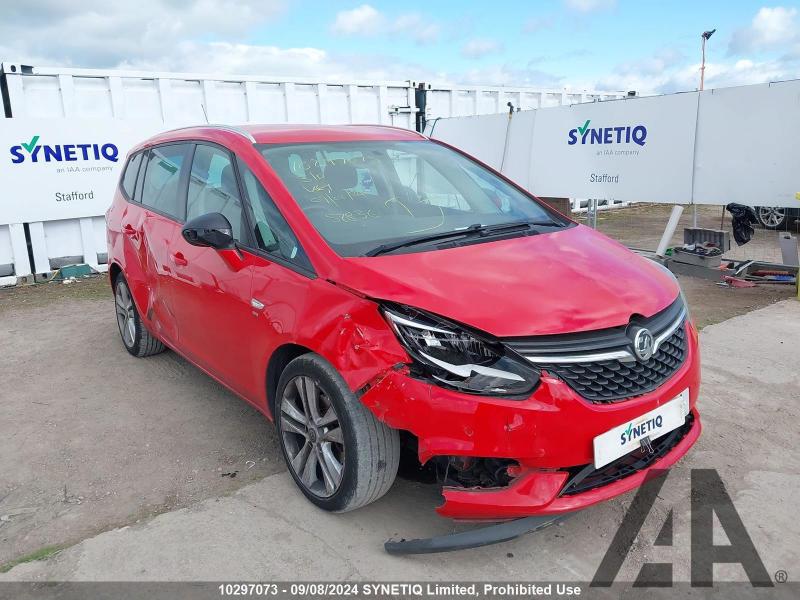 2016 VAUXHALL ZAFIRA TOURER SRI 1364cc TURBO PETROL MANUAL 5 DOOR MPV