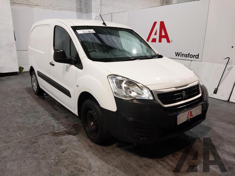 2018 PEUGEOT PARTNER BLUE HDI PROFESSIONAL L1 1560cc TURBO DIESEL MANUAL 5 Speed PANEL VAN