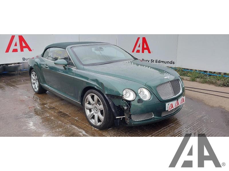 2007 BENTLEY CONTINENTAL GTC 5998cc TURBO PETROL AUTOMATIC 6 Speed 2 DOOR CONVERTIBLE