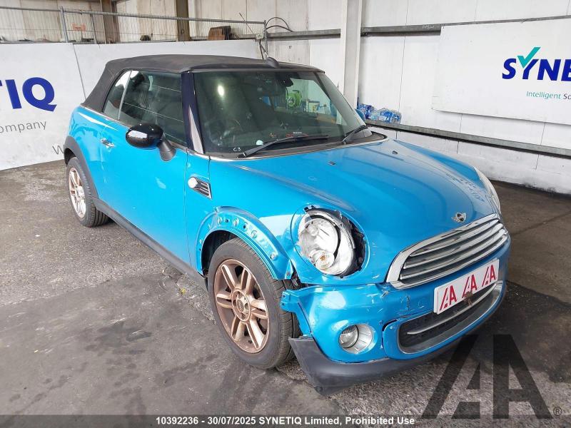 2013 MINI CONVERTIBLE COOPER 1598cc PETROL AUTOMATIC 6 Speed 2 DOOR CONVERTIBLE