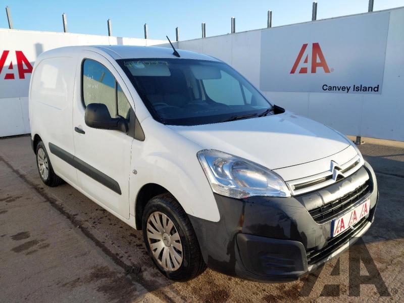 2017 CITROEN BERLINGO 625 ENTERPRISE L1 BLUEHDI 1560cc TURBO DIESEL MANUAL 5 Speed PANEL VAN