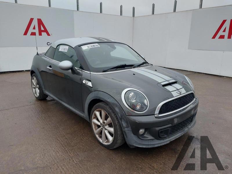 2012 MINI COUPE COOPER S 1598cc TURBO PETROL MANUAL 6 Speed 2 DOOR COUPE