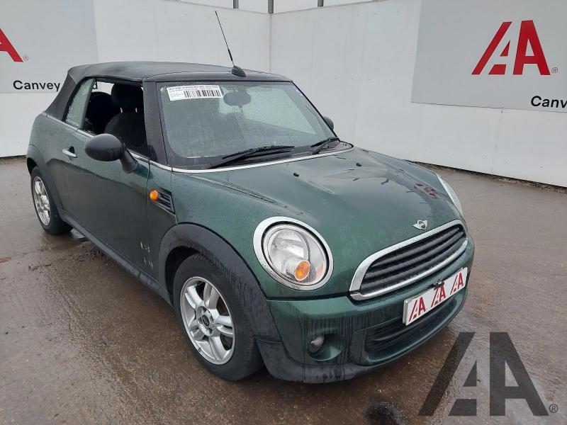 2012 MINI CONVERTIBLE ONE 1598cc PETROL MANUAL 6 Speed 2 DOOR CONVERTIBLE