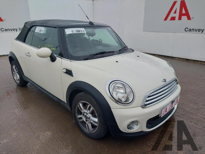 2012 MINI CONVERTIBLE ONE 1598cc PETROL MANUAL 6 Speed 2 DOOR CONVERTIBLE