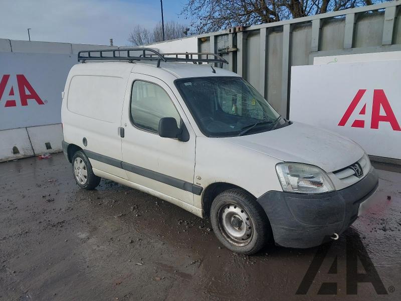 2007 PEUGEOT PARTNER 600 LX SWB 1560cc TURBO DIESEL MANUAL 5 Speed CAR DERIVED VAN