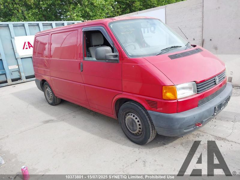 2002 VOLKSWAGEN 2 DOOR PANEL VAN 888 SWB 88BHP TDI 2461cc TURBO DIESEL MANUAL 5 Speed 2 DOOR PANEL VAN