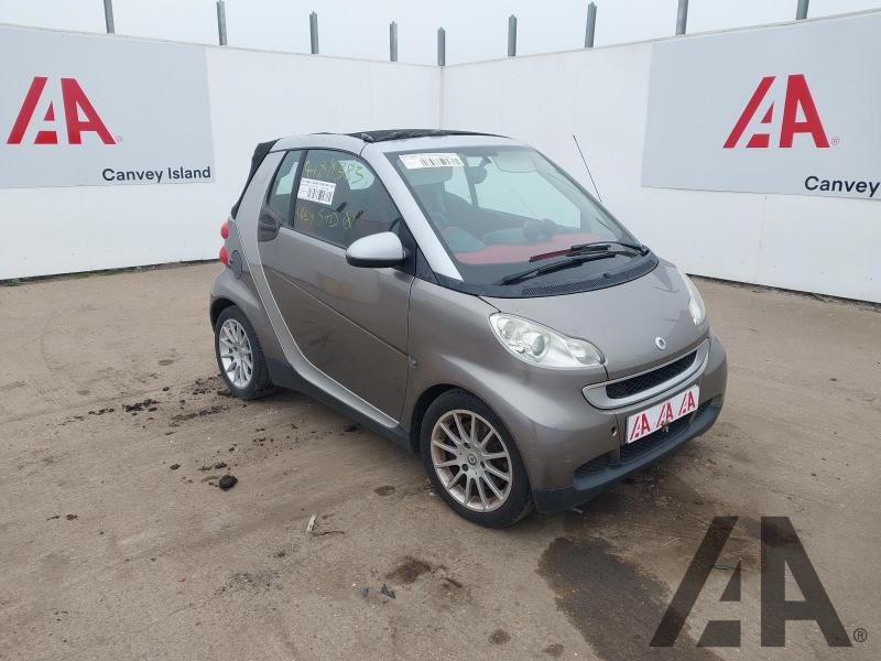 2009 SMART FORTWO CABRIO PASSION MHD 999cc PETROL AUTOMATIC 2 DOOR CONVERTIBLE