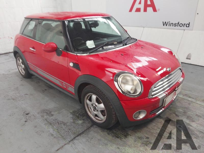 2009 MINI HATCH ONE 1397cc PETROL MANUAL 6 Speed 3 DOOR HATCHBACK