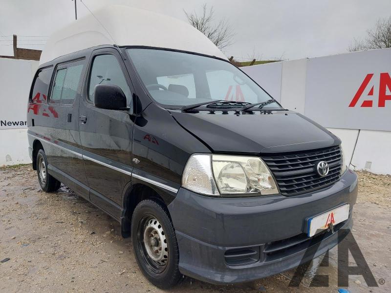 2007 TOYOTA HI-ACE 280 SWB D-4D 95 2494cc TURBO DIESEL MANUAL 5 Speed MOTORHOME