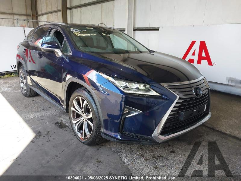 2017 LEXUS RX 450H LUXURY 3456cc PETROL/ELECTRIC CVT 5 DOOR ESTATE