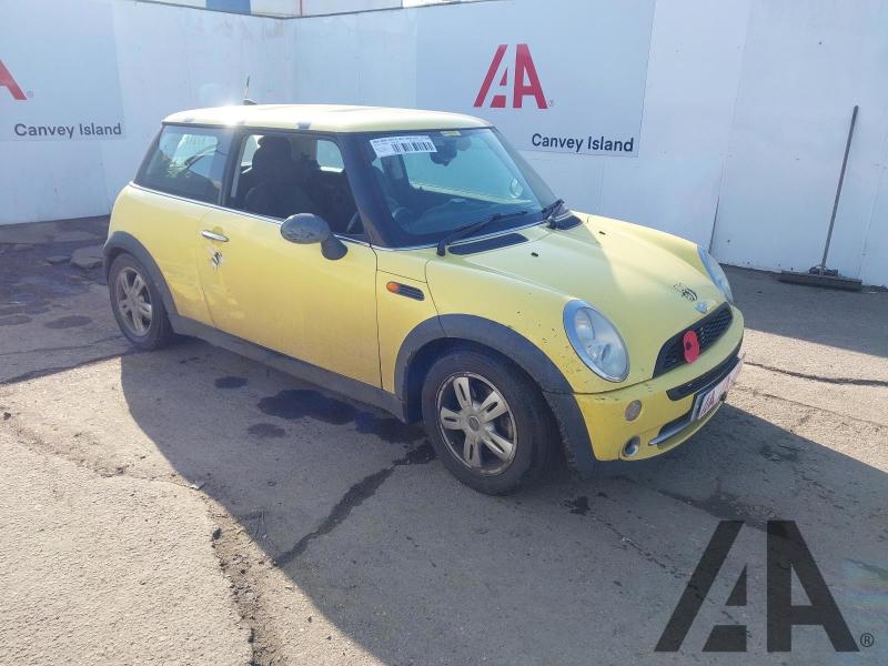 2005 MINI HATCH ONE 1598cc PETROL MANUAL 5 Speed 3 DOOR HATCHBACK