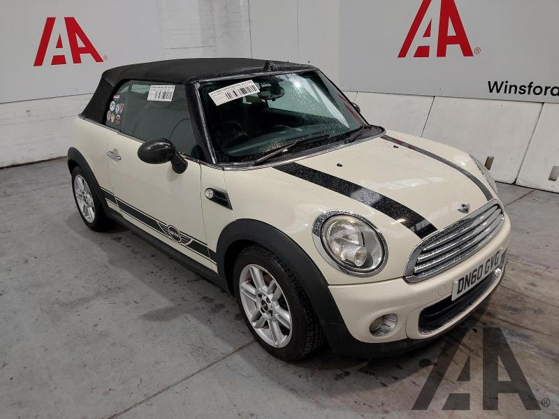 2010 MINI CONVERTIBLE ONE 1598cc PETROL MANUAL 6 Speed 2 DOOR CONVERTIBLE