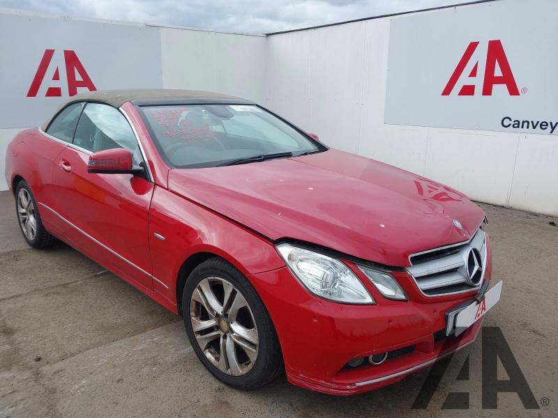 2010 MERCEDES E-CLASS E200 CGI BLUEEFFICIENCY SE 1796cc TURBO PETROL AUTOMATIC 2 DOOR CONVERTIBLE
