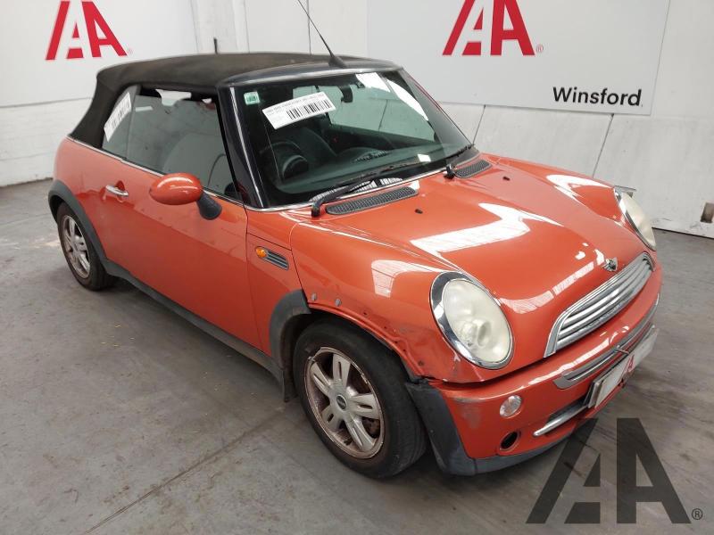 2005 MINI CONVERTIBLE ONE 1598cc PETROL MANUAL 5 Speed 2 DOOR CONVERTIBLE