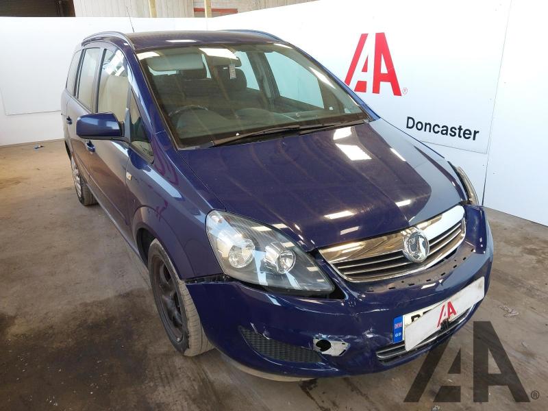2013 VAUXHALL ZAFIRA EXCLUSIV 1598cc PETROL MANUAL 5 DOOR MPV