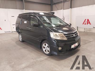 Image of 2008 TOYOTA ALPHARD/VELLFIRE IMPORT MOTORHOME 2360cc PETROL AUTOMATIC 2 DOOR MOTORHOME 2 DOOR
