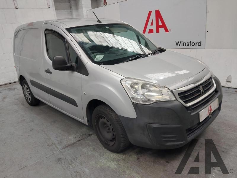 2018 PEUGEOT PARTNER BLUE HDI PROFESSIONAL L1 1560cc TURBO DIESEL MANUAL 5 Speed PANEL VAN