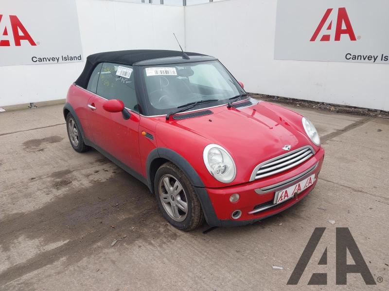 2007 MINI CONVERTIBLE ONE 1598cc PETROL MANUAL 5 Speed 2 DOOR CONVERTIBLE
