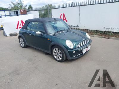 Image of 2005 MINI CONVERTIBLE COOPER 1598cc PETROL MANUAL 5 Speed 2 DOOR CONVERTIBLE