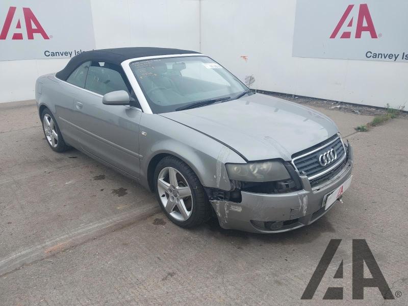 2004 AUDI A4 T SPORT 1781cc TURBO PETROL MANUAL 5 Speed 2 DOOR CONVERTIBLE