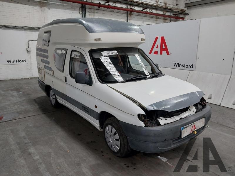 1998 CITROEN BERLINGO 800 1905cc DIESEL MANUAL 5 Speed CAR DERIVED VAN