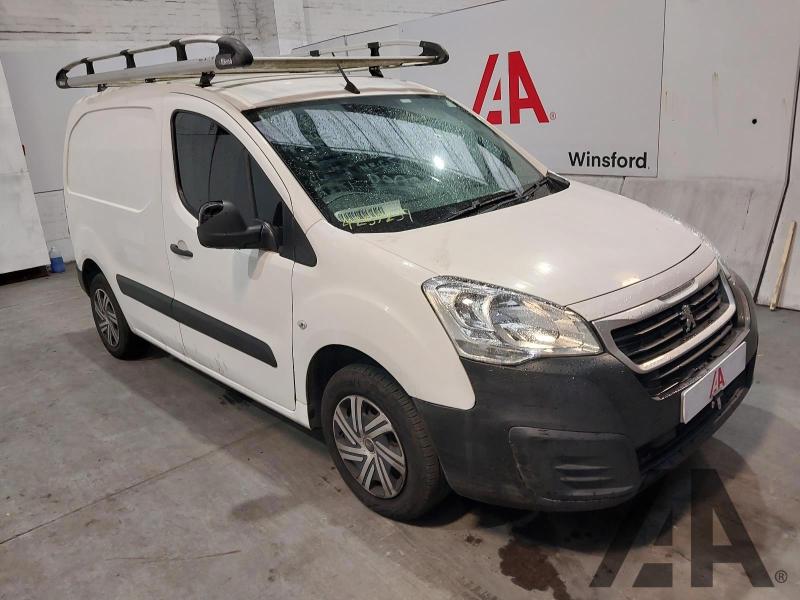 2018 PEUGEOT PARTNER BLUE HDI PROFESSIONAL L1 1560cc TURBO DIESEL MANUAL 5 Speed PANEL VAN