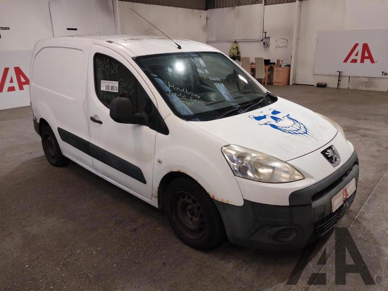 2009 PEUGEOT PARTNER HDI S L1 850 1560cc TURBO DIESEL MANUAL 5 Speed PANEL VAN