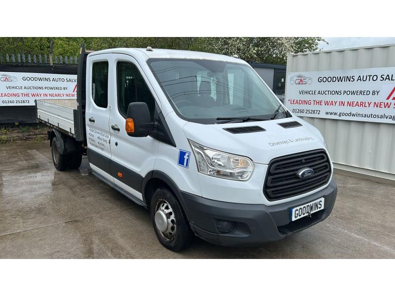2015 65 FORD TRANSIT 350 L3 DCB TIPPER C/C DRW 2198cc TURBO DIESEL MANUAL CHASSIS CAB