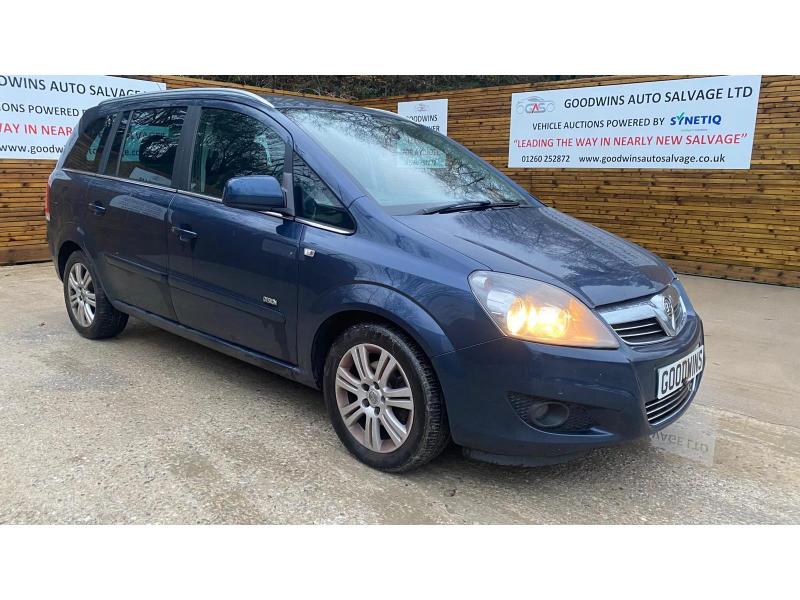 2012 VAUXHALL ZAFIRA DESIGN 1598cc PETROL MANUAL 5 DOOR MPV