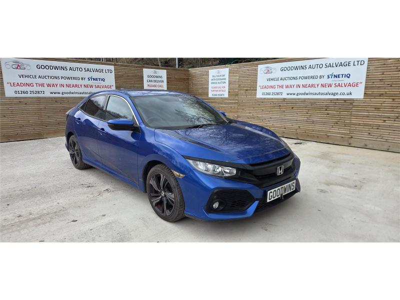 2017 HONDA CIVIC VTEC SR 988cc TURBO PETROL MANUAL 5 DOOR HATCHBACK