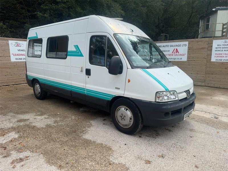 2002 52 PEUGEOT BOXER 350 LX LWB HDI H/R 2798cc TURBO DIESEL MANUAL CAMPER VAN