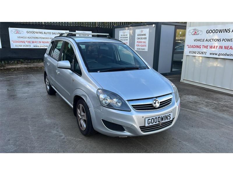 2012 62 VAUXHALL ZAFIRA EXCLUSIV 1598cc PETROL MANUAL 5 DOOR MPV