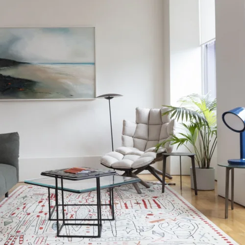 Husk Lounge Chair & Footstool – B&B Italia