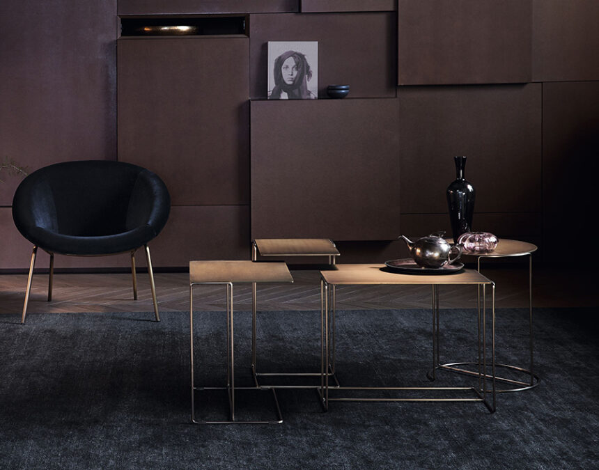 Walter Knoll Oki Side Tables brass