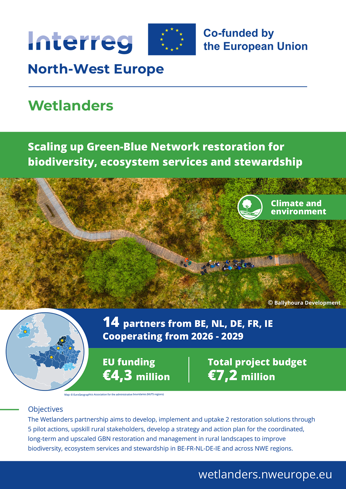 A poster depicting the work of the project