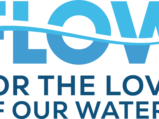 Logo reading FLOW for the love of our waters