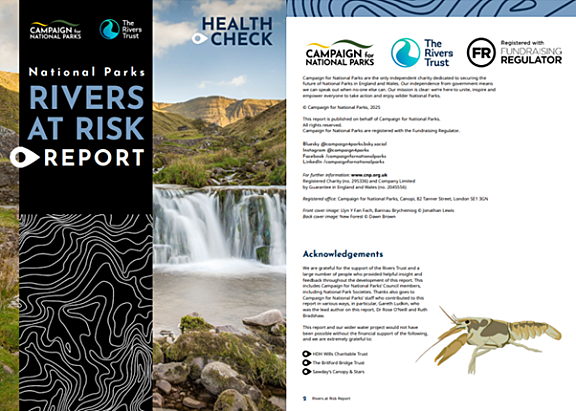 Front page and acknowledgements of the Rivers at Risk Report