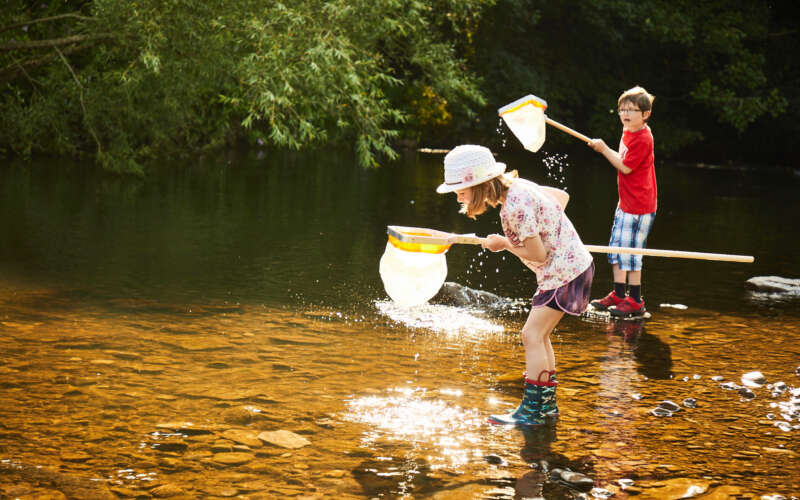 kids with fishing nets