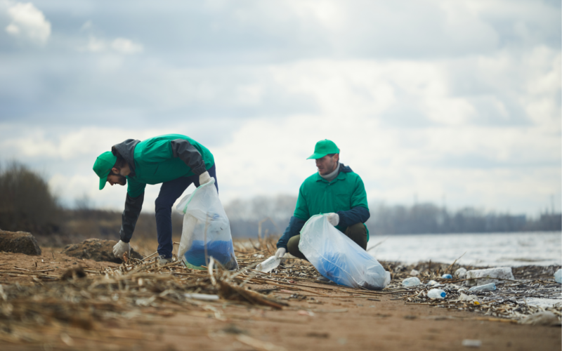 Volunteer litter picking