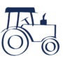 blue tractor icon