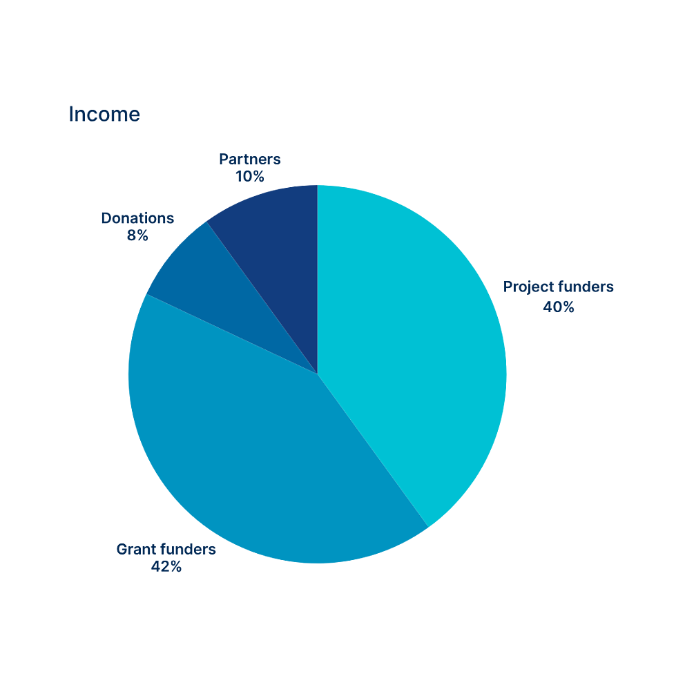 Income pie chart 2024