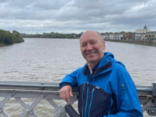 Marcus Russell on a bridge