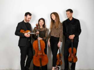 Solem quartet with their instruments