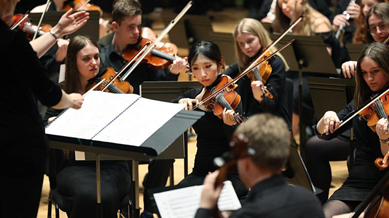 Image of orchestra performing