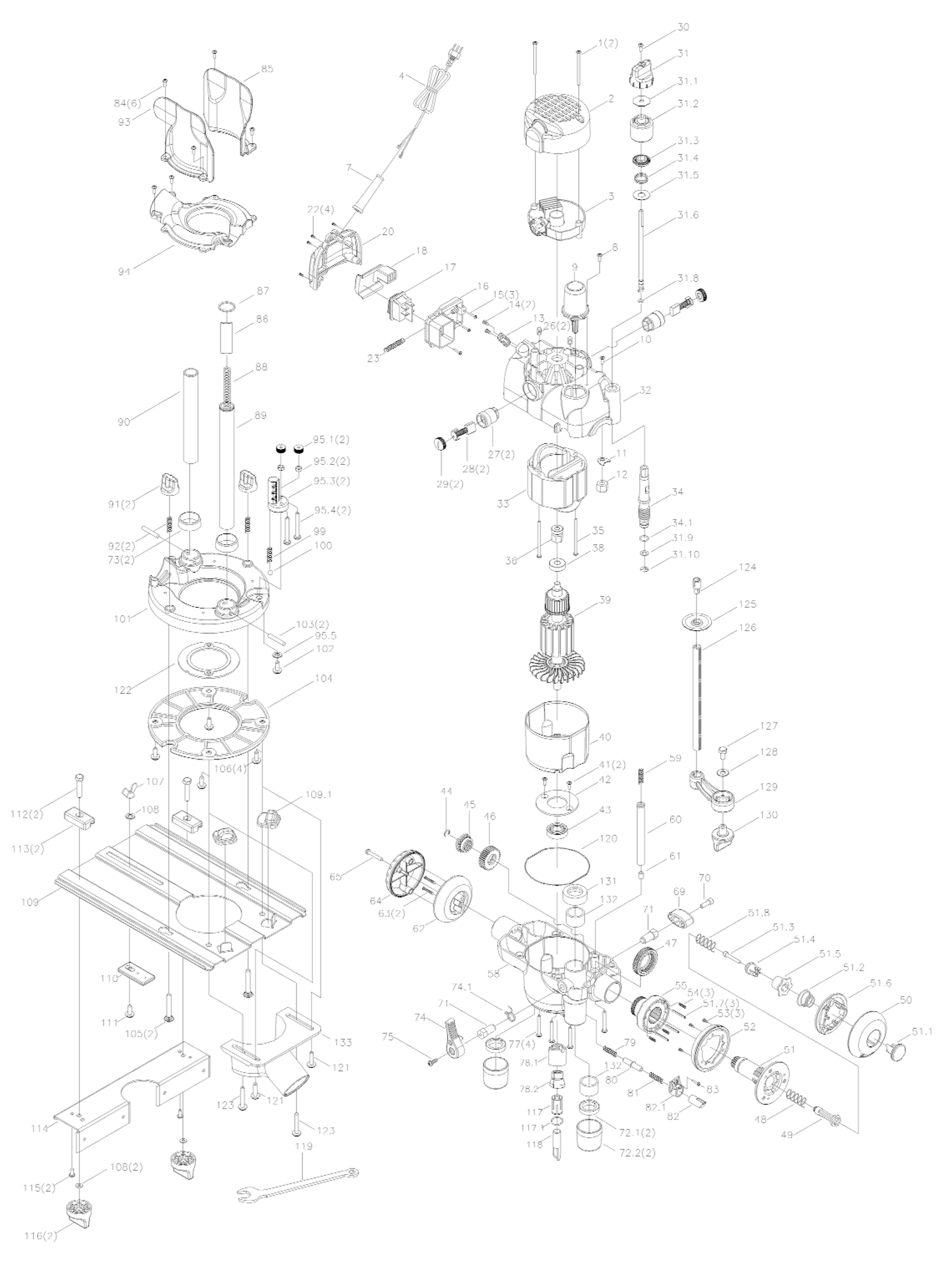 Tool Spares Online. Dual Mode Precision Router 1400W