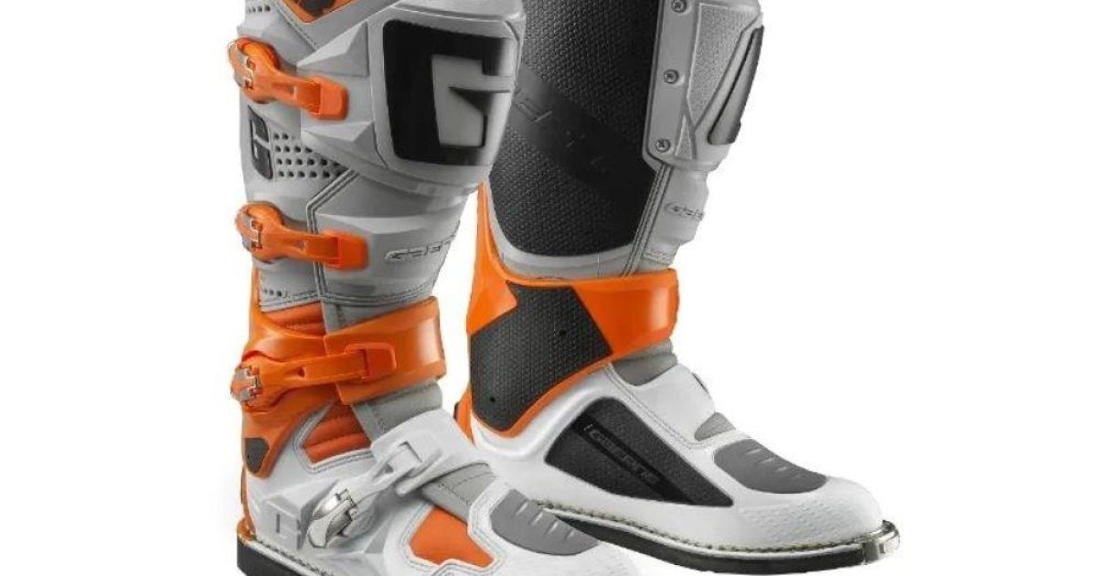 GAERNE SG12 MX BOOTS ORANGE / GREY / WHITE